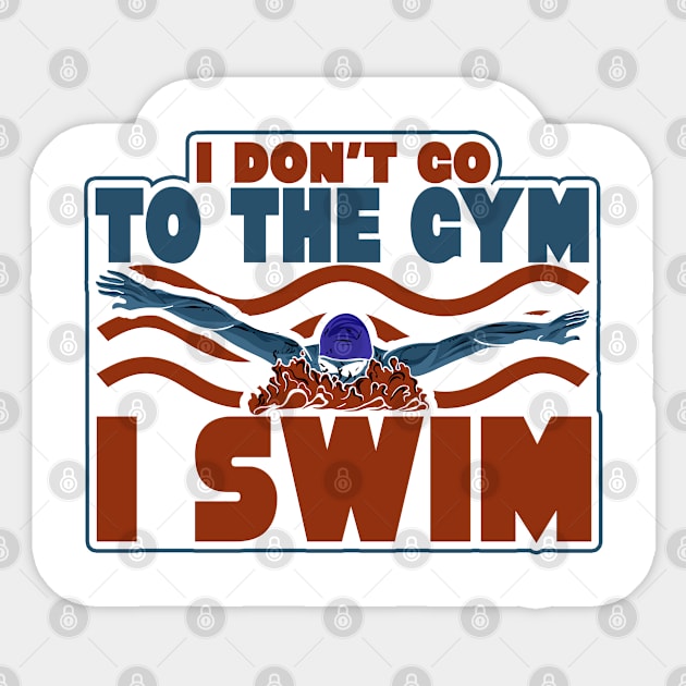 Swimmer's Life Gift Sticker by Doris4all